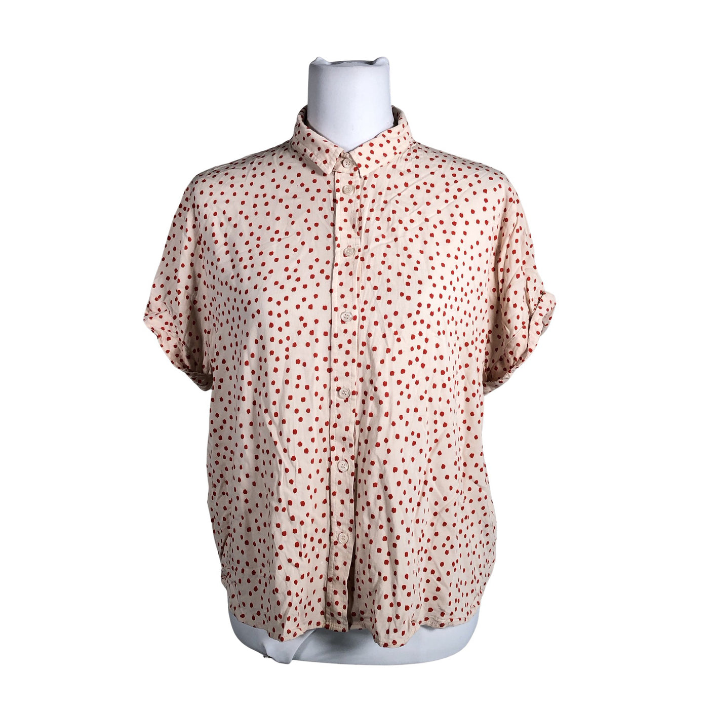 Unisex Samsoe&Samsoe - Lühikeste käistega pluus, suurus 40 - Heleroosa (1)