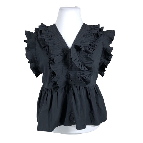 Unisex Y.A.S - Lühikeste käistega pluus, suurus 42 - Must ()