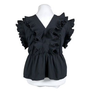 Unisex Y.A.S - Lühikeste käistega pluus, suurus 42 - Must (2)