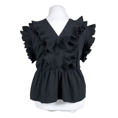 Unisex Y.A.S - Lühikeste käistega pluus, suurus 42 - Must (2)