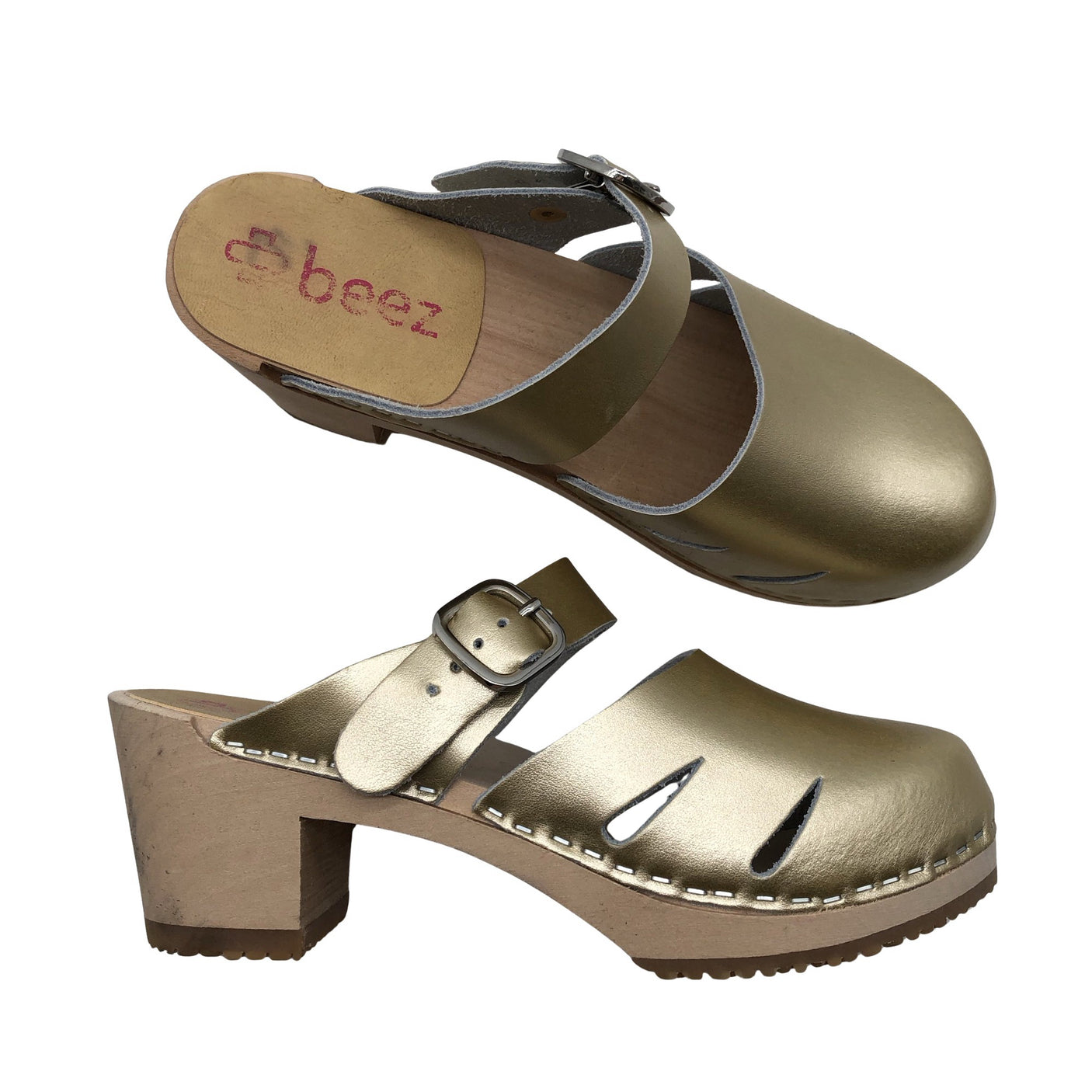 Unisex Beez - Lahtise kannaga jalanõud, suurus 38 - Kuld (1)