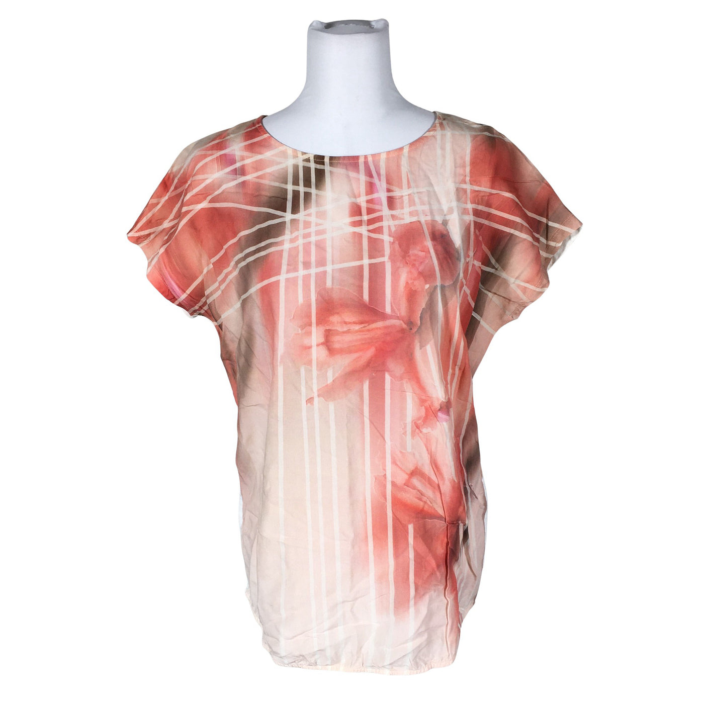 Unisex Gerry Weber - Lühikeste käistega pluus, suurus 40 - Heleroosa (1)