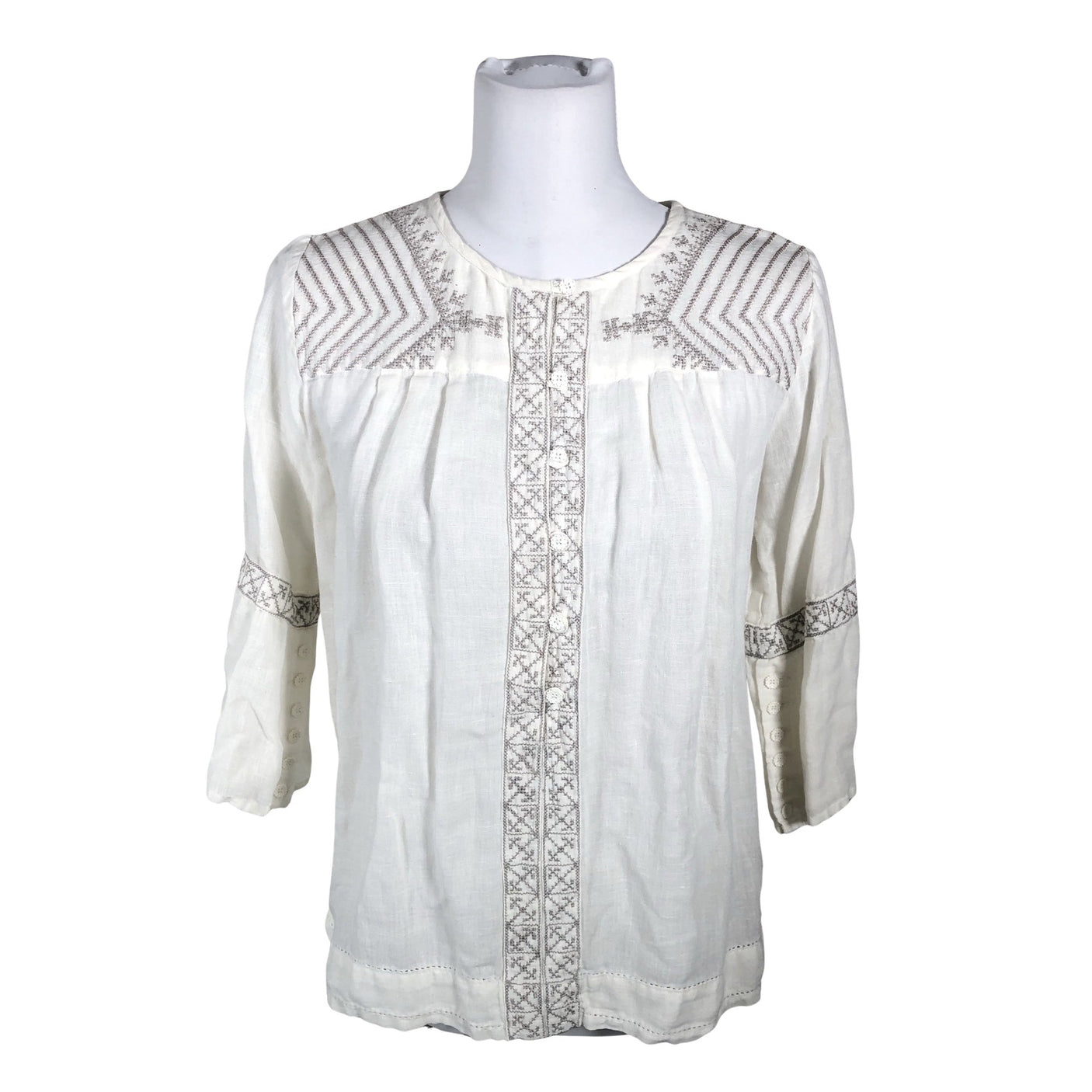 Unisex Bruuns Bazaar - Pluus, suurus 38 - Looduslik valge (1)