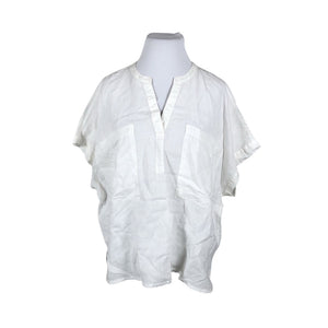 Unisex Nanso - Lühikeste käistega pluus, suurus 46 - Valge (1)