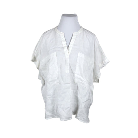 Unisex Nanso - Lühikeste käistega pluus, suurus 46 - Valge ()