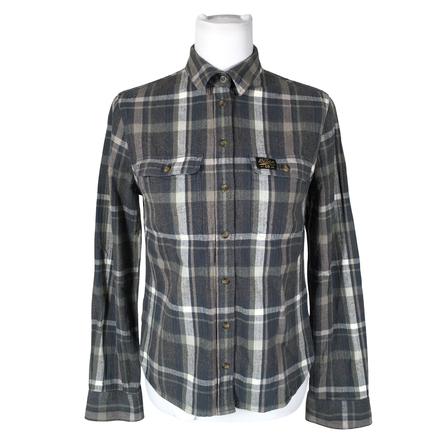 Unisex Superdry - Flanellsärk, suurus 34 - Roheline (1)