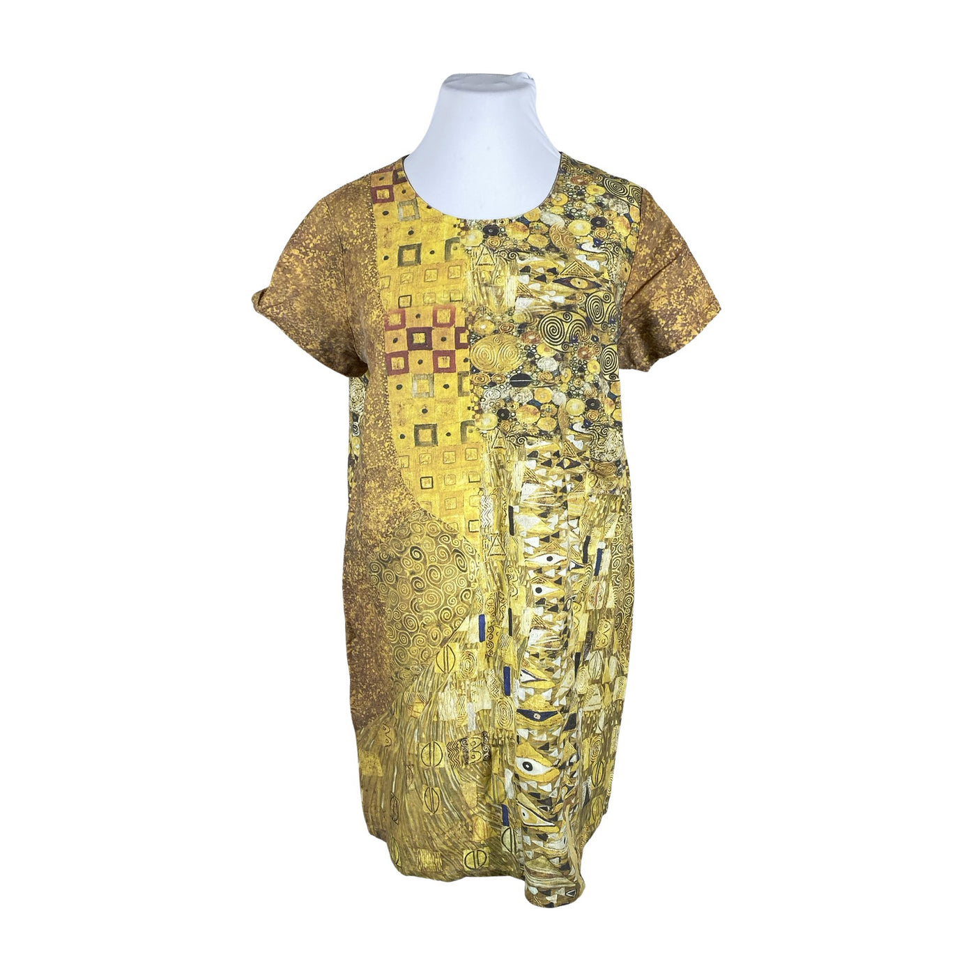 Unisex Prints on Linen - Mitteveniv kleit, suurus 48 - Kollane (1)