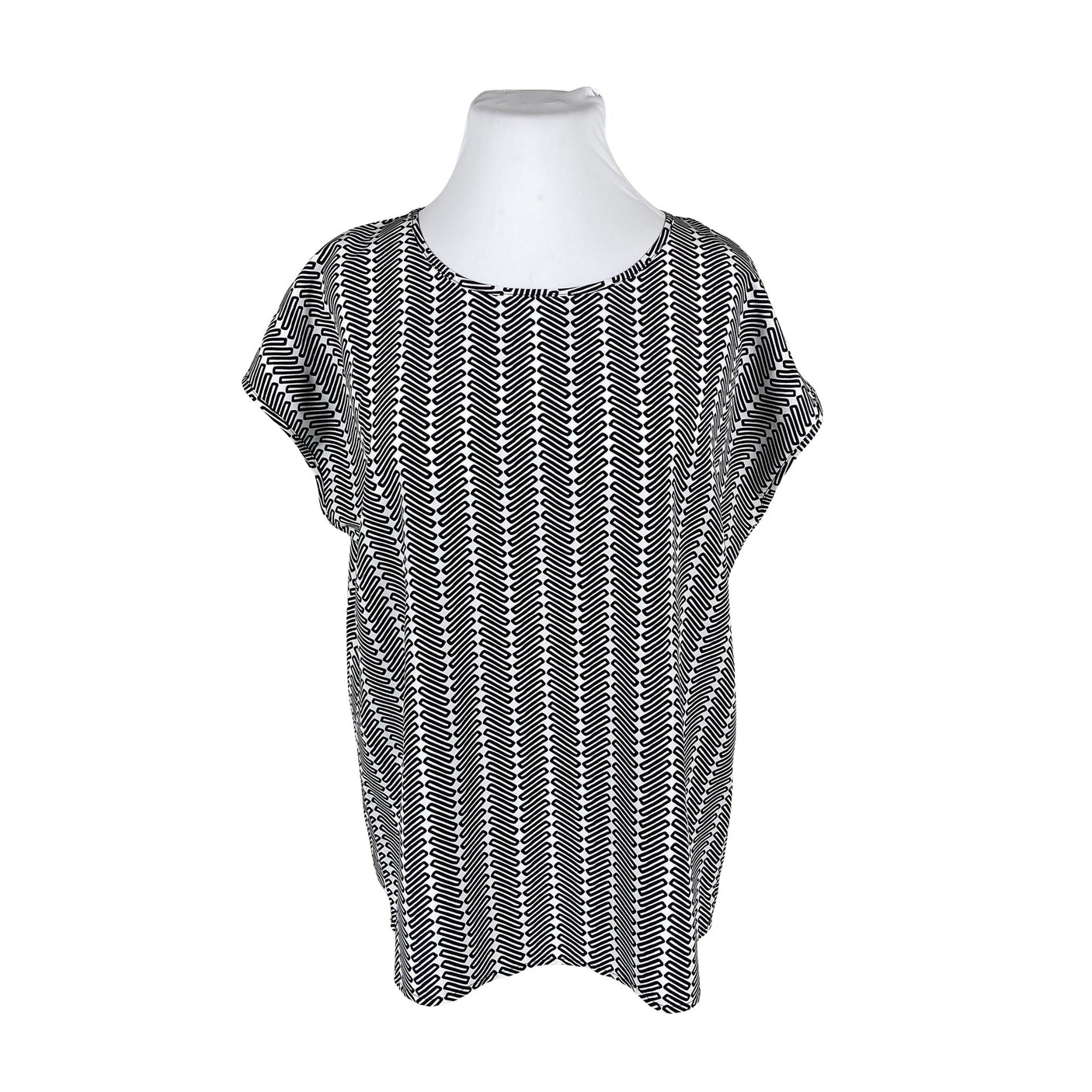 Unisex Global - Lühikeste käistega pluus, suurus 44 - Valge (1)