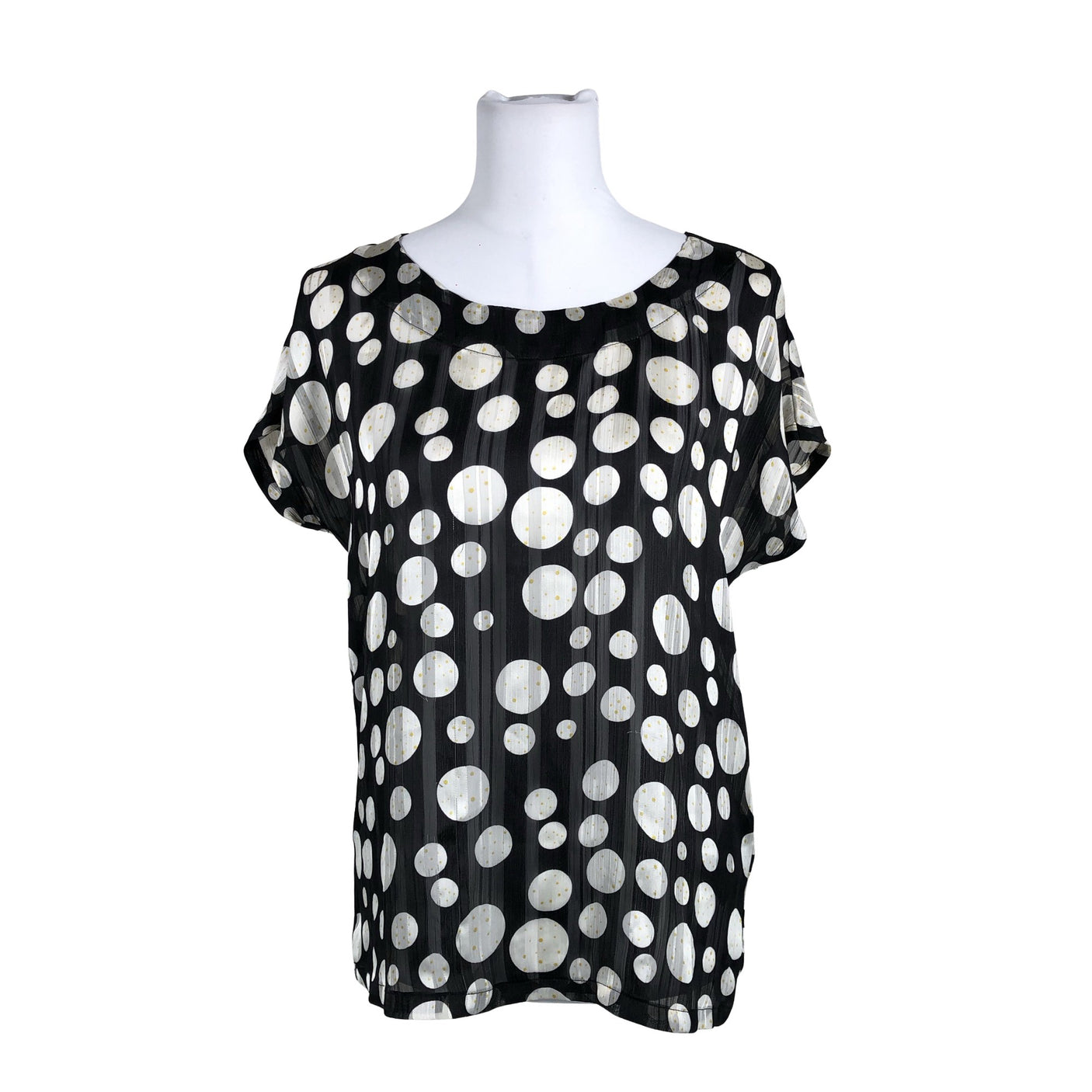 Unisex Rue de Femme - Lühikeste käistega pluus, suurus 36 - Must (1)