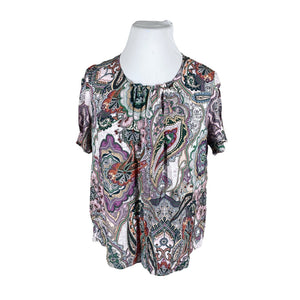 Unisex Gerry Weber - Lühikeste käistega pluus, suurus 46 - Lilla (1)