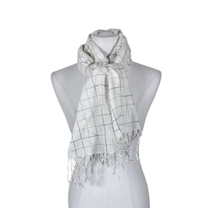 Unisex A+more - Õhuke sall, suurus Midi - Valge (1)