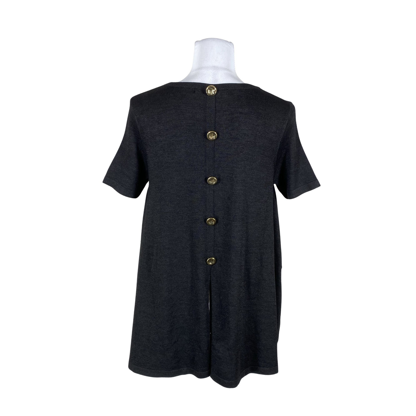 Unisex Uterqüe - Kootud tuunika, suurus 40 - Must (2)
