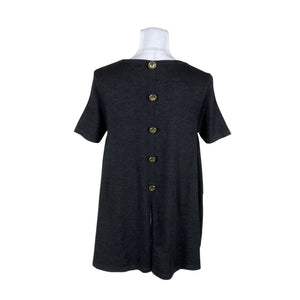 Unisex Uterqüe - Kootud tuunika, suurus 40 - Must (2)