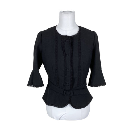 Unisex Kirjokangas - Jakk, suurus 38 - Must ()