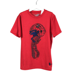 Unisex Under Armour - Spordisärk, lühikesed käised, suurus 140 - 146 - Punane (1)