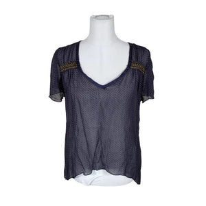 Unisex Rabalder - Lühikeste käistega pluus, suurus 36 - Sinine (1)