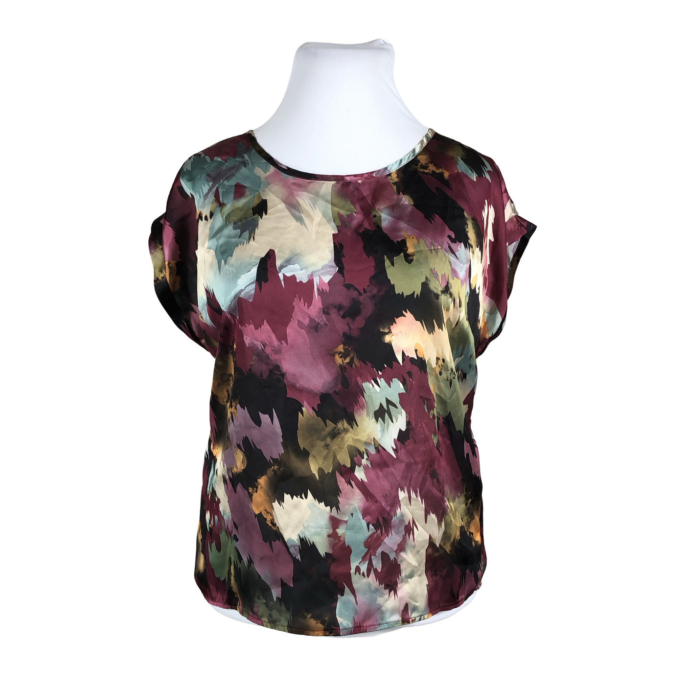 Unisex Alice Bizous - Lühikeste käistega pluus, suurus 42 - Veinipunane (1)