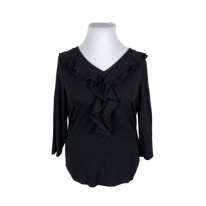 Unisex Ril's - Trikotaažist pluus, suurus 42 - Must (1)