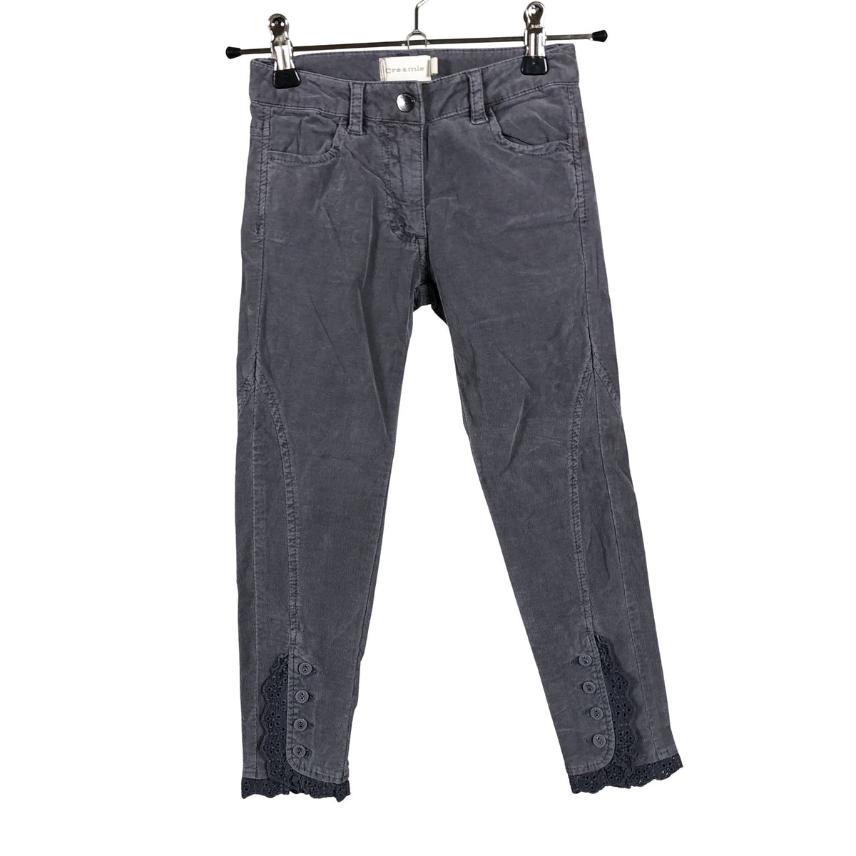 Unisex Creamie - Sametpüksid, suurus 104 - 110 - Hall (1)