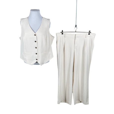 Unisex Lands' End - Viigipüksid, suurus 52 - Looduslik valge ()