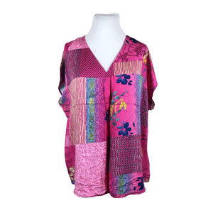 Unisex Samoon - Lühikeste käistega pluus, suurus 46 - Roosa (1)