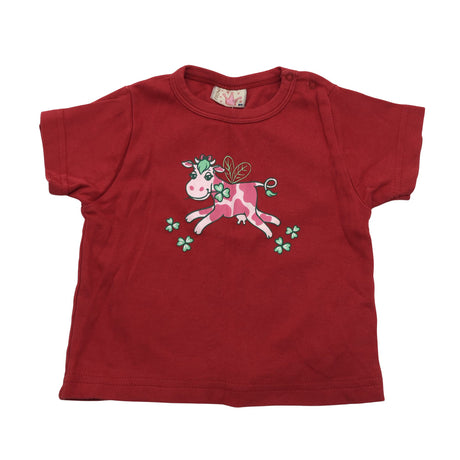 Unisex Fixoni - T-särk, suurus 74 - 80 - Punane ()