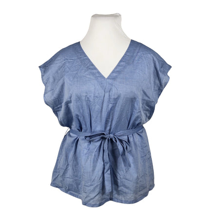 Unisex Holly & Whyte by Lindex - Lühikeste käistega pluus, suurus 44 - Helesinine ()