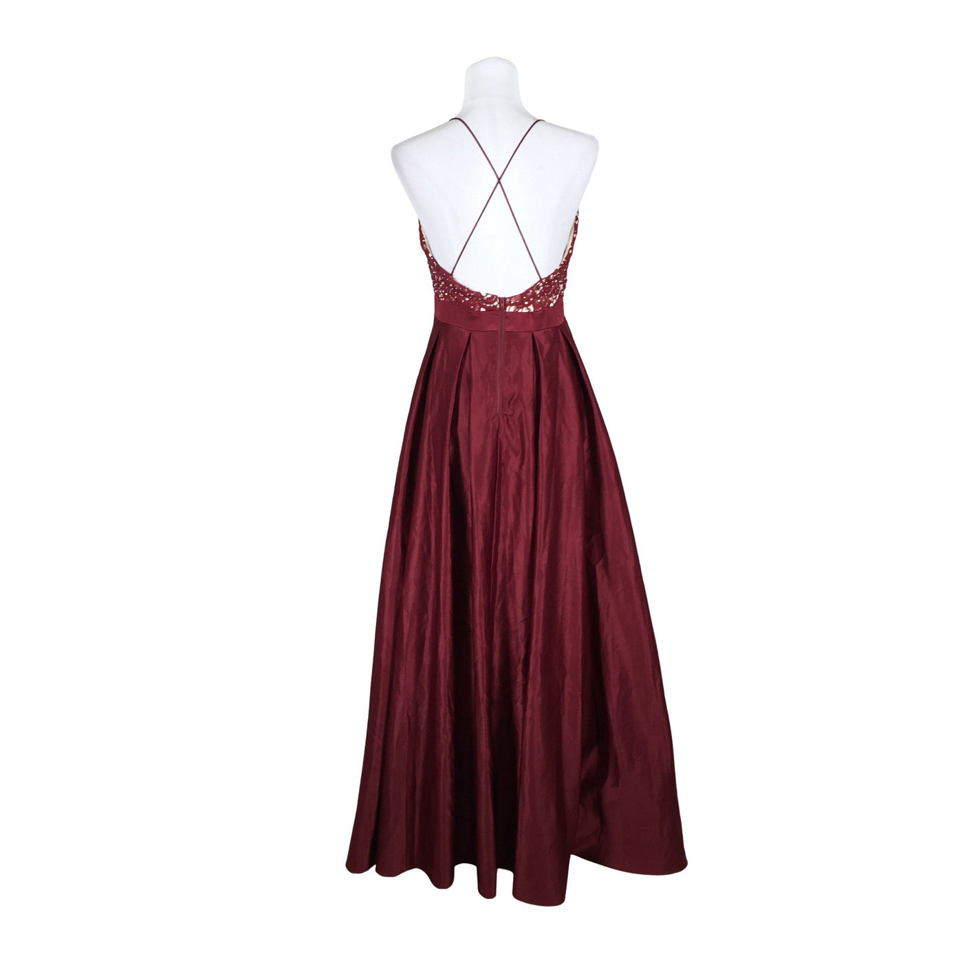 Unisex Eva & Lola - Õhtukleit, suurus 40 - Veinipunane (2)