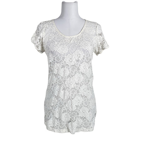 Unisex Andiata - Lühikeste käistega pluus, suurus 40 - Valge ()