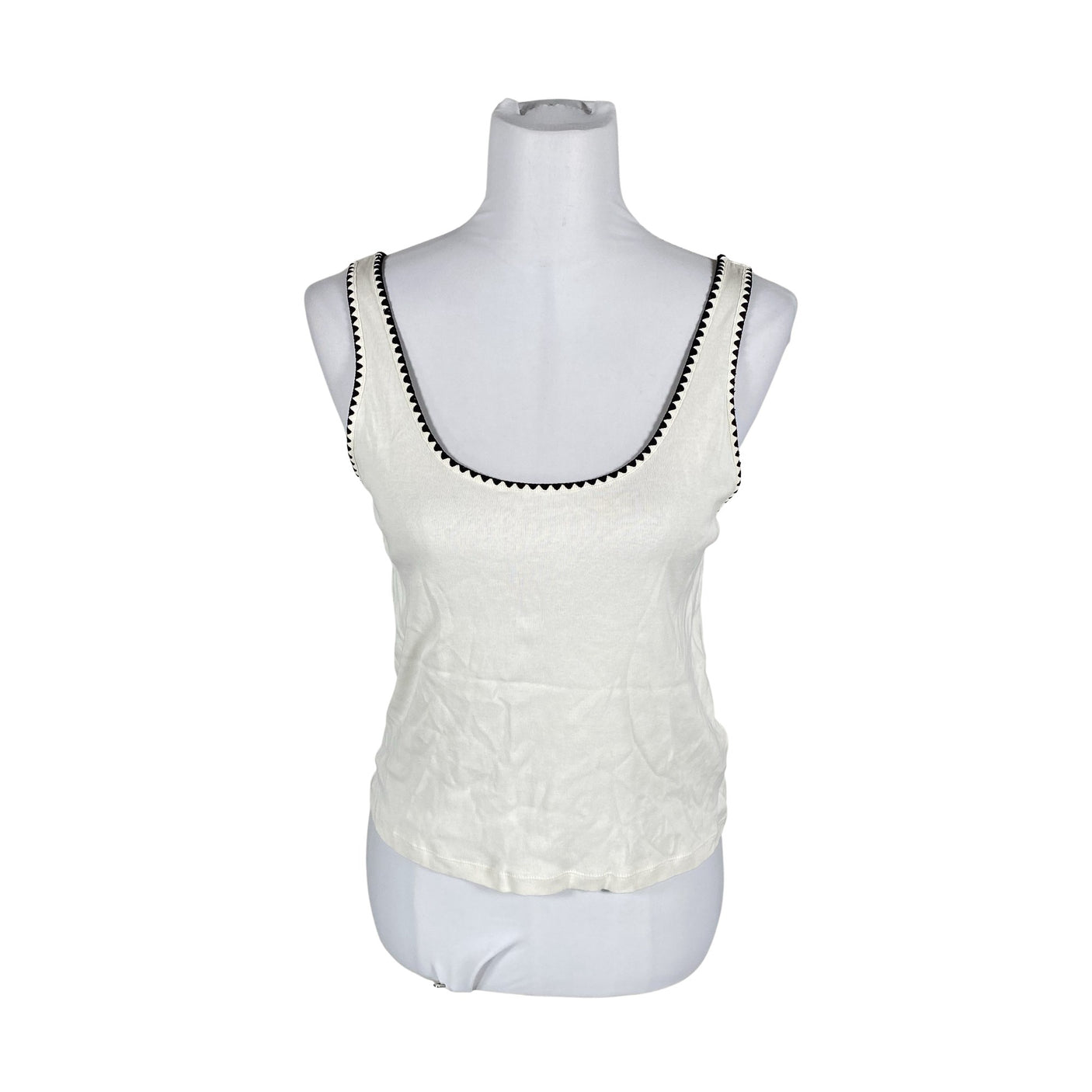 Unisex Massimo Dutti - Trikotaažist topp, suurus 38 - Looduslik valge (1)