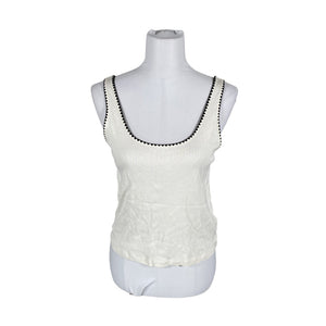 Unisex Massimo Dutti - Trikotaažist topp, suurus 38 - Looduslik valge (1)
