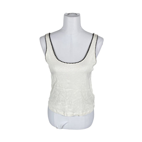 Unisex Massimo Dutti - Trikotaažist topp, suurus 38 - Looduslik valge ()
