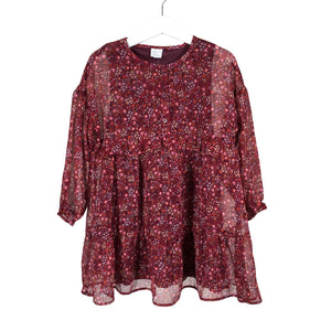 Unisex Lindex - Pidulik kleit, suurus 98 - 104 - Veinipunane (1)