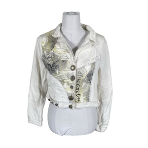 Unisex Elisa Cavaletti - Dressikangast jakk, suurus 38 - Valge (1)