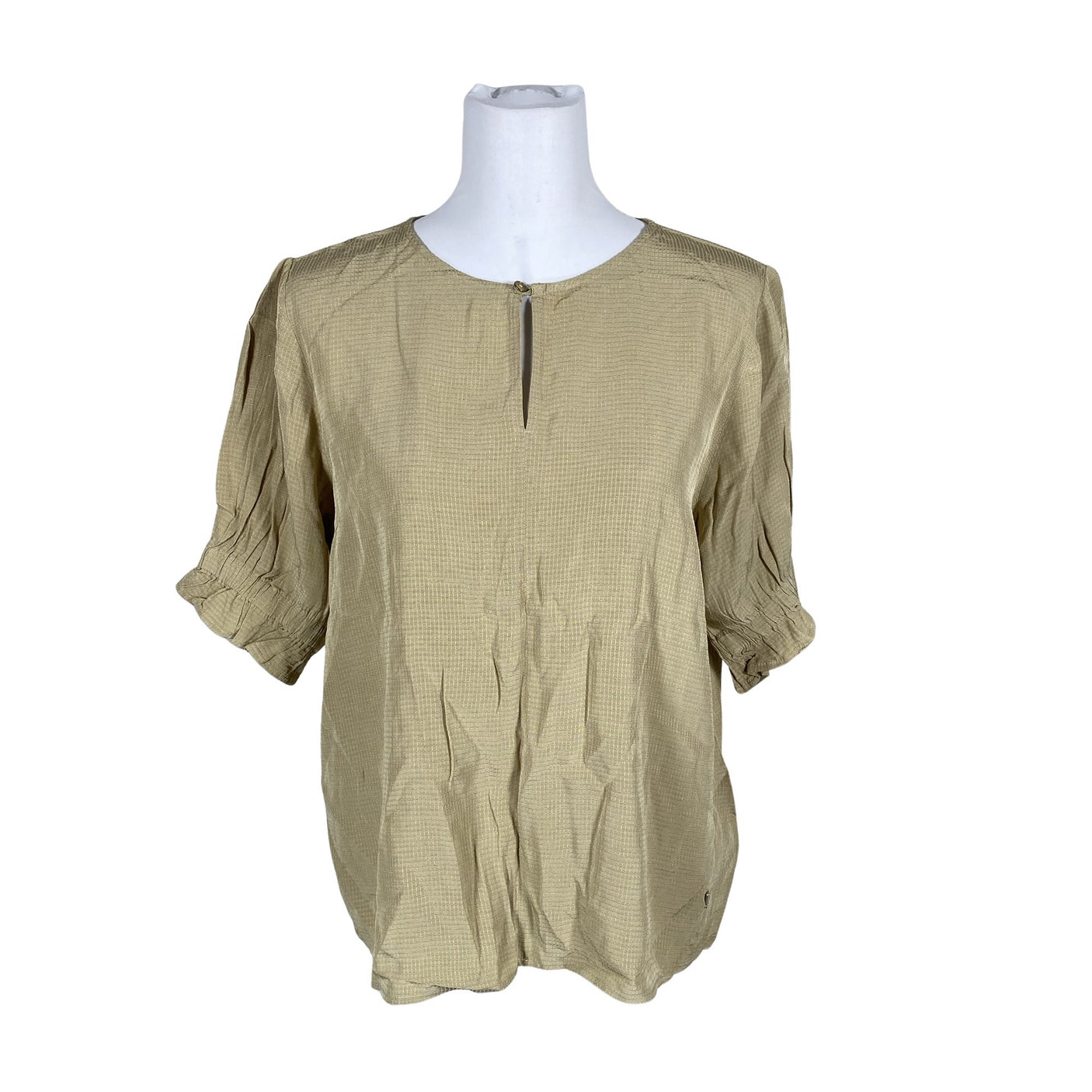 Unisex Mos Mosh - Lühikeste käistega pluus, suurus 40 - Beige (1)