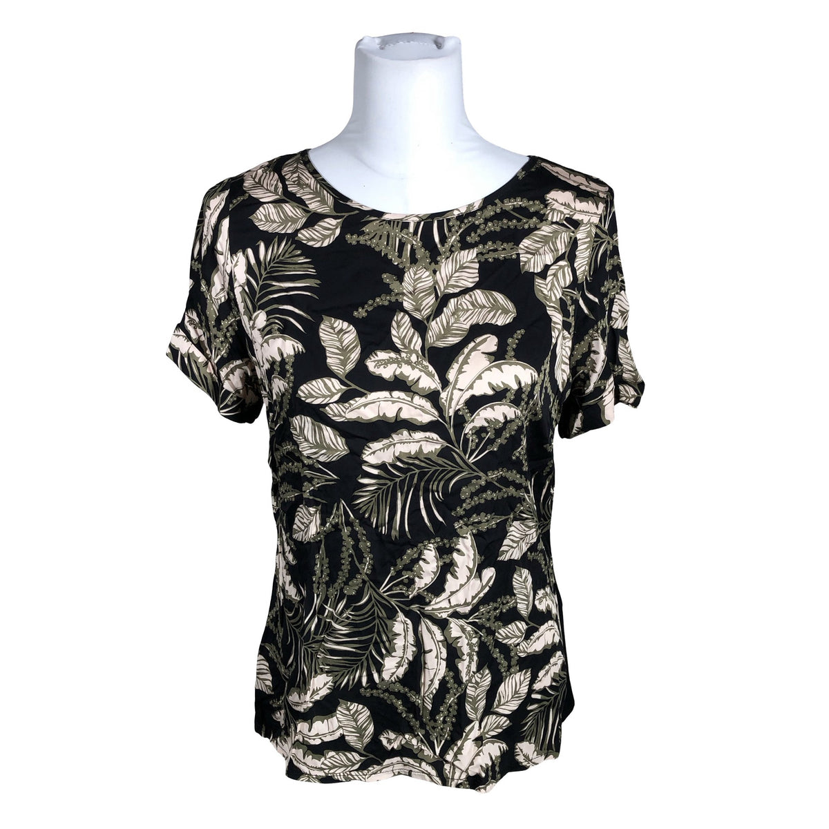 Unisex Tramontana - Lühikeste käistega pluus, suurus 38 - Must (1)