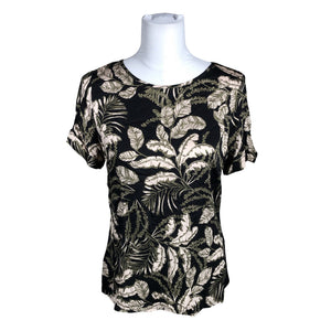 Unisex Tramontana - Lühikeste käistega pluus, suurus 38 - Must (1)