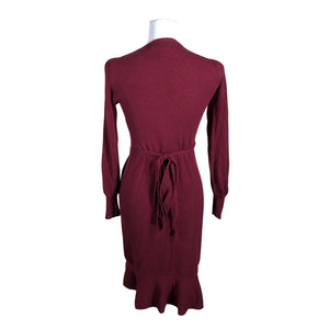 Unisex Diane von Furstenberg - Kootud kleit, suurus 36 - Veinipunane (2)