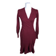 Unisex Diane von Furstenberg - Kootud kleit, suurus 36 - Veinipunane ()