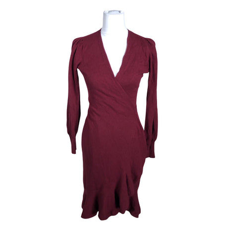 Unisex Diane von Furstenberg - Kootud kleit, suurus 36 - Veinipunane ()