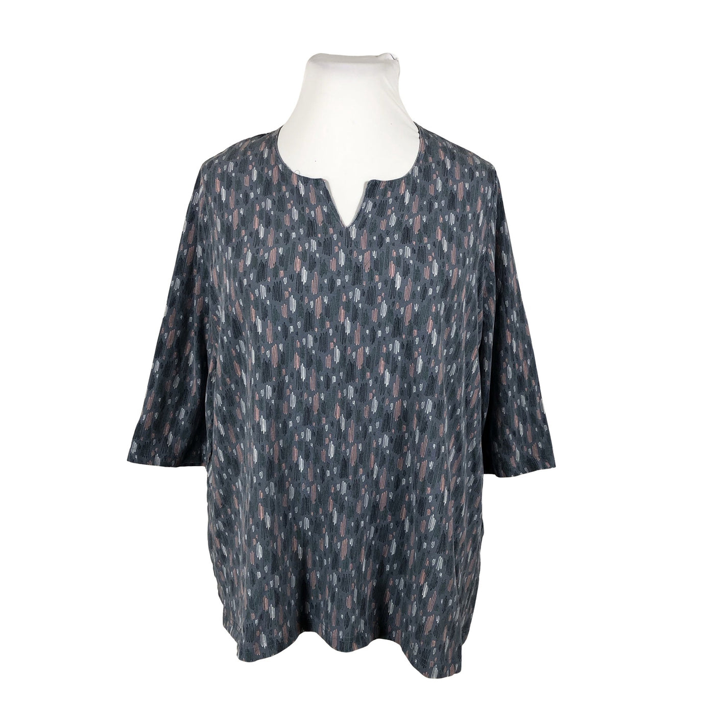 Unisex Ulla Popken - Trikotaažist pluus, suurus 46 - Helesinine (1)