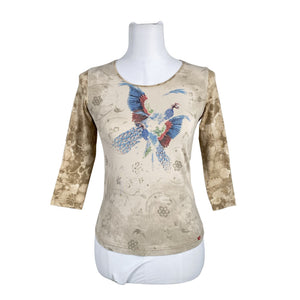 Unisex Esprit - Trikotaažist pluus, suurus 34 - Beige (1)
