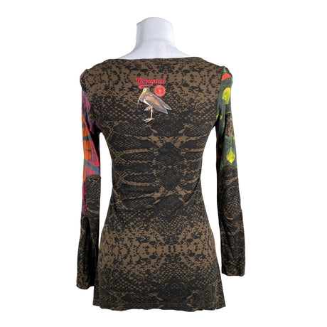 Unisex Desigual - Trikotaažist pluus, suurus 36 - Pruun (2)