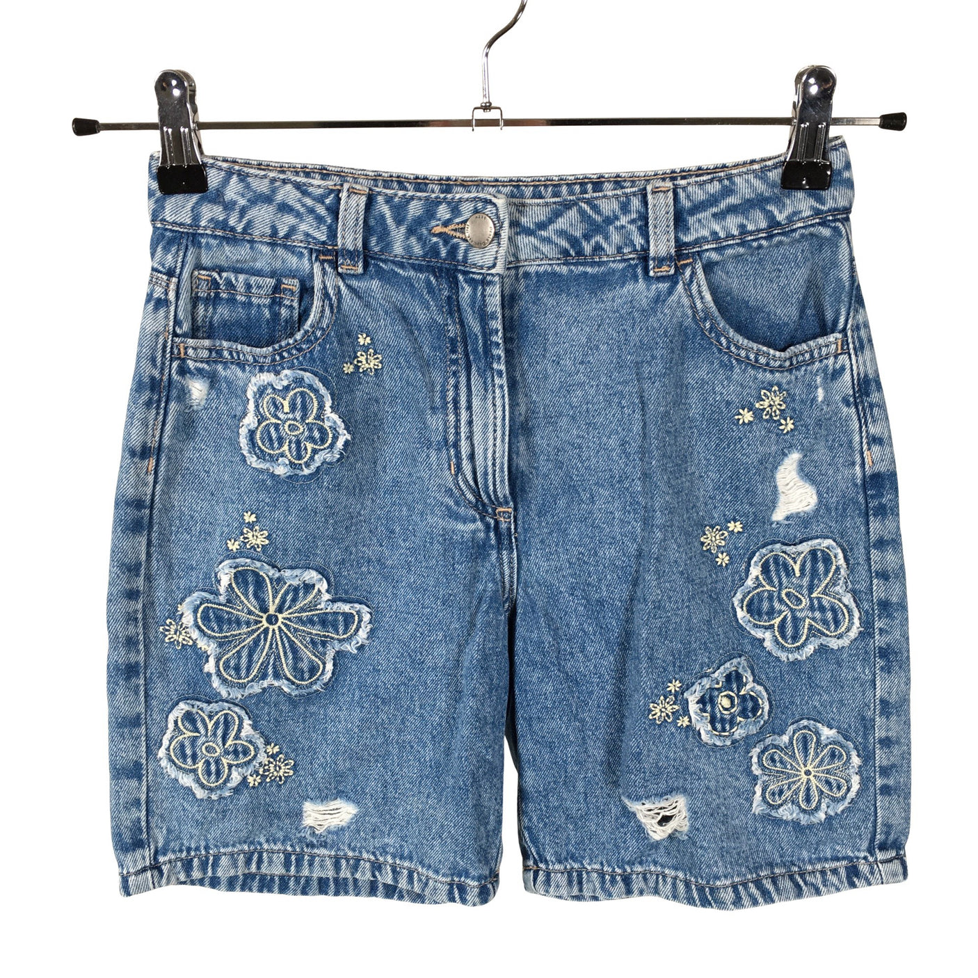 Unisex Next - Teksast lühikesed püksid, suurus 140 - 146 - Helesinine (1)