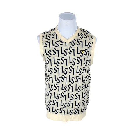 Unisex Lyle&Scott - Kootud vest, suurus M - Beige ()