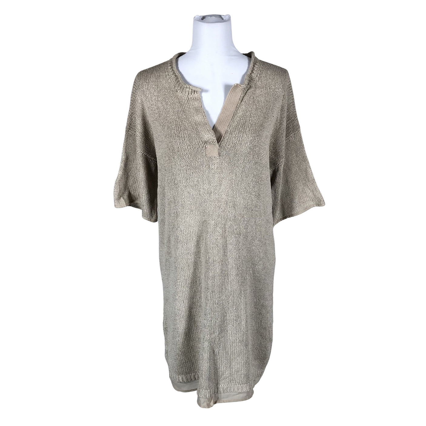 Unisex Stefanel - Kootud kleit, suurus 40 - Beige (1)