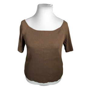 Unisex Lindex - Trikotaažist pluus, suurus 42 - Pruun (1)