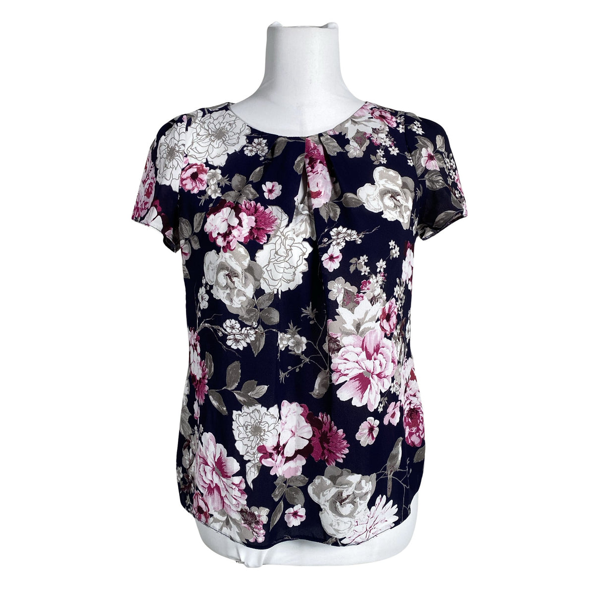 Unisex Billie&Blossom - Lühikeste käistega pluus, suurus 38 - Must (1)