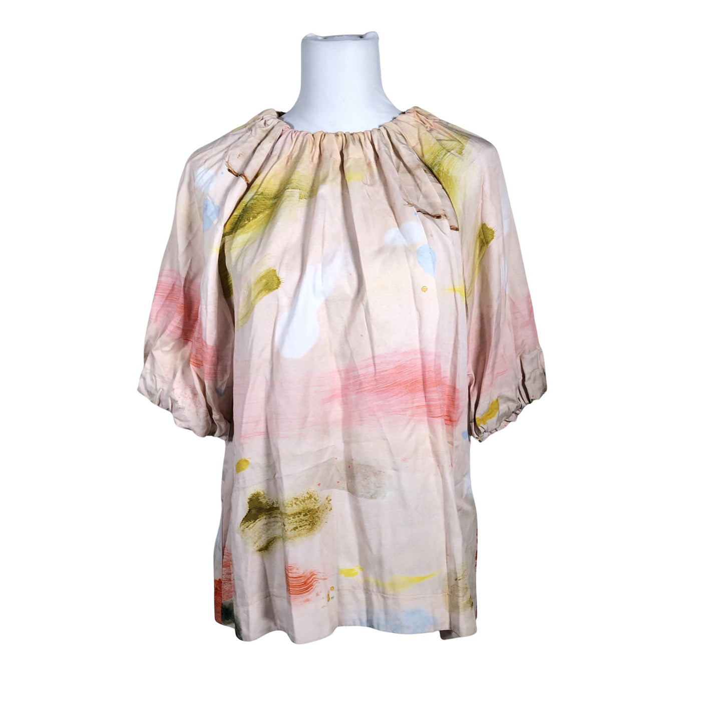 Unisex Papu - Lühikeste käistega pluus, suurus 38 - Beige (1)