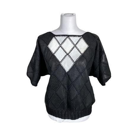 Unisex Handmade - Lühikeste käistega pluus, suurus 40 - Must ()